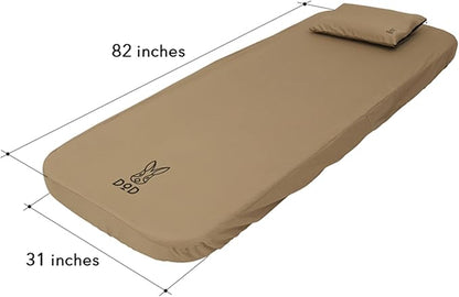 Soto Sleeping Pad for Camping - Extra Thick Self-Inflating Camping - Mattress and Camping Pillow - Tan - Small