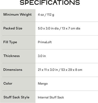 NEMO Fillo Elite Luxury Pillow | Inflatable Pillow for Travel, Backpacking, and Camping, Mango/Citron