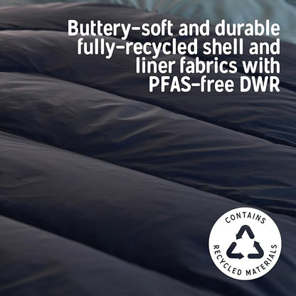 Kelty Supernova Down Sleeping Bag, Compact + Lightweight, Roomy Shape for All Body Types and Sleep Positions, Recycled Shell Fabrics