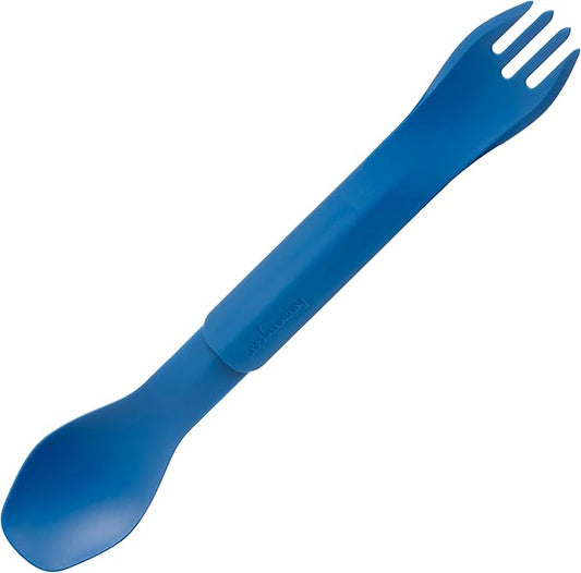﻿GoBites Duo and Bio Duo Travel Silverware, Full Size Portable Fork & Spoon, Reusable Utensil Set, PC and BPA-free, Food-Safe Nylon or Plant-Based Resin, ﻿Extended - 9.1” X 1.6”