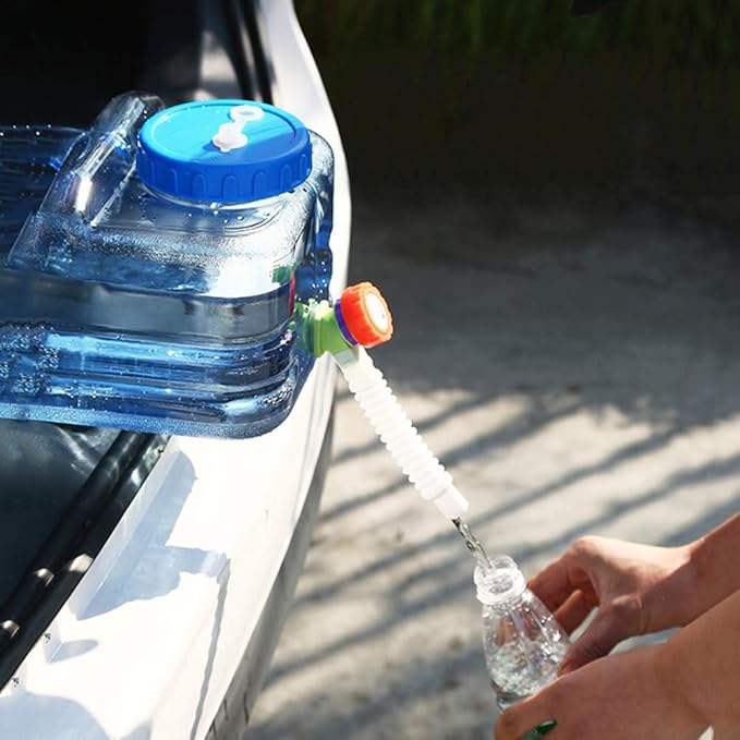JQWYGB Camping Water Container - 1.5 Gallon Water Storage Container with Spigot, Portable Large Water Tank for Outdoor Camping Picnic Hiking Car Driving Home Emergency Water Storage