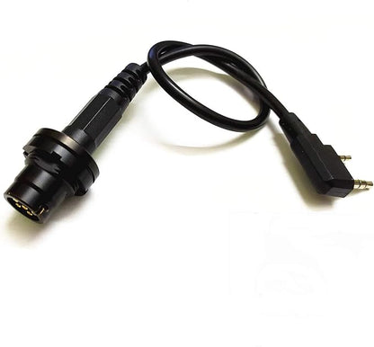 6-Pin Radio PTT Adapter Cable Compatible with Baofeng UV-5R, UV-82, etc.