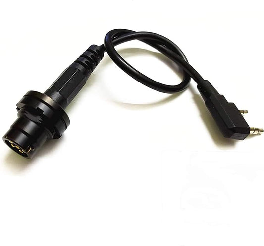 6-Pin Radio PTT Adapter Cable Compatible with Baofeng UV-5R, UV-82, etc.