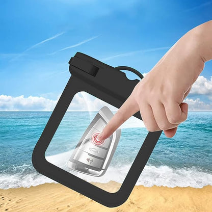 Waterproof Pouch Wallet, 2 Pack Floating Car Key FOB Case with Keychain, IPX8 Small Dry Bags Waterproof Bags for Swimming, Waterproof Pocket Holder for ID Badge Credit Card Money Coins License Water