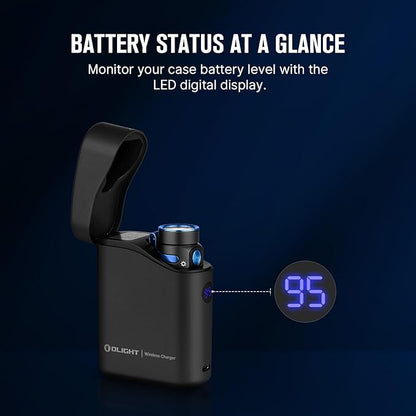 OLIGHT Baton4 Premium Edition EDC Flashlights 1300 Lumens with Type-C Charging Box, Powered by Rechargeable Battery, Small Bright Flashlight IPX8 Waterproof for Camping, Emergencies, Outdoors (Black)