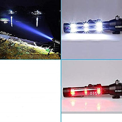 XREXS Solar Powered LED Car Flashlight Multi-Function Solar Escape Rescue Flashlight, USB Charger and Solar Charger, Portable Flashlight for Hiking, Camping, Traveling