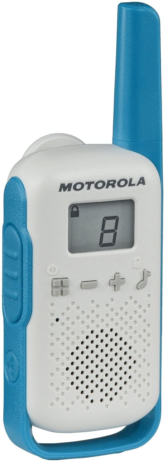 Motorola Solutions, Portable FRS, T114, Talkabout, Two-Way Radios, Battery Operated, 22 Channel, 16 Mile, White/Blue, 2 Pack