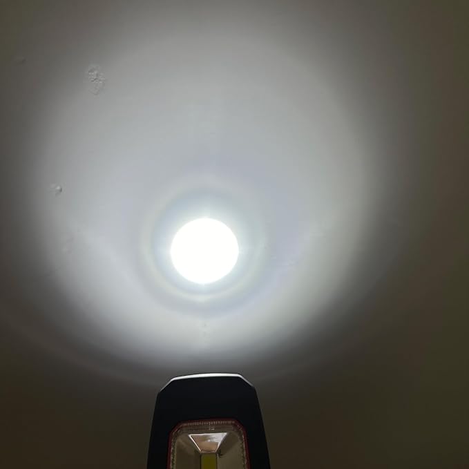 LED Magnetic Battery Work Light,Portable 2 Modes COB Trouble Lamp with Hook for Mechanic,Emergency,Camping,Home,BBQ,Grill(Battery NOT Included)