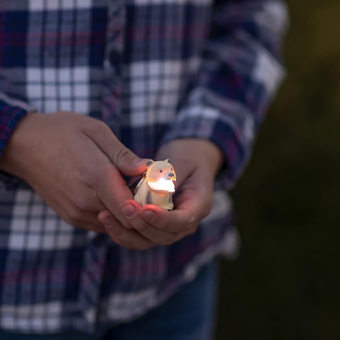 Big Discoveries WildLight Animal Carabiner Flashlight - Fun Mini Keychain Flash Lights for Kids, Nurses, Camping