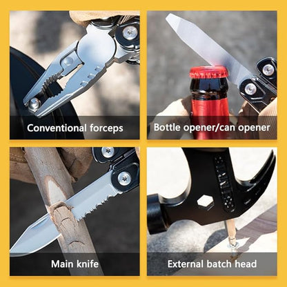 14 in 1 Hammer Multitool,Pliers Bottle,Opener Screwdriver,Camping Survival Gear,Tools for Outdoor Travel,Household Tools,Gifts for Men,Gifts for Husba