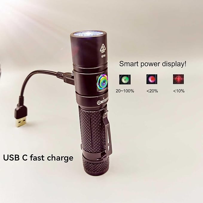 Rechargeable LED Flashlight Bright Pocket Flashlight 1500LM Handheld Flashlight Waterproof for Everyday Carry Indoor/Outdoor Hiking,Camping,Security,Emergency...