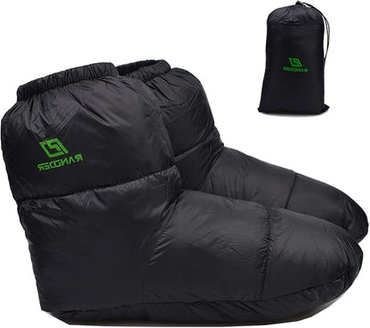 Down Booties Warm Socks Ultralight Sleeping Sock for Camping, Backpacking - Camp Sleeping Bag Tent Down Foot Warmer for Men & Women