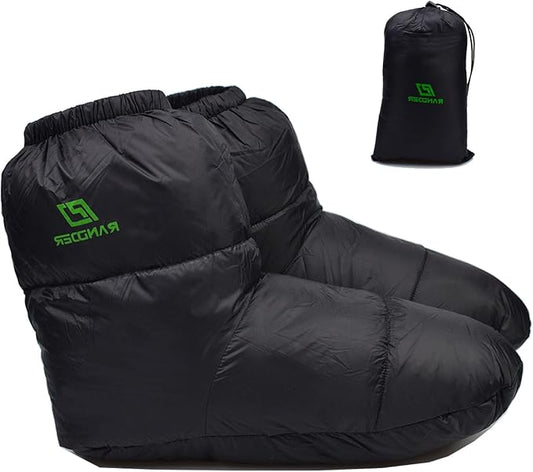 Down Booties Warm Socks Ultralight Sleeping Sock for Camping, Backpacking - Camp Sleeping Bag Tent Down Foot Warmer for Men & Women