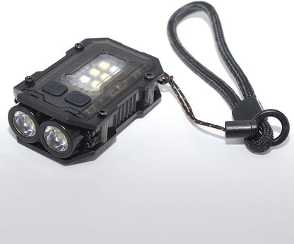 Rechargeable Pocket Keychain Lights with Lanyards,Clip on Hands Free Flashlight for Walking Camping Night Running