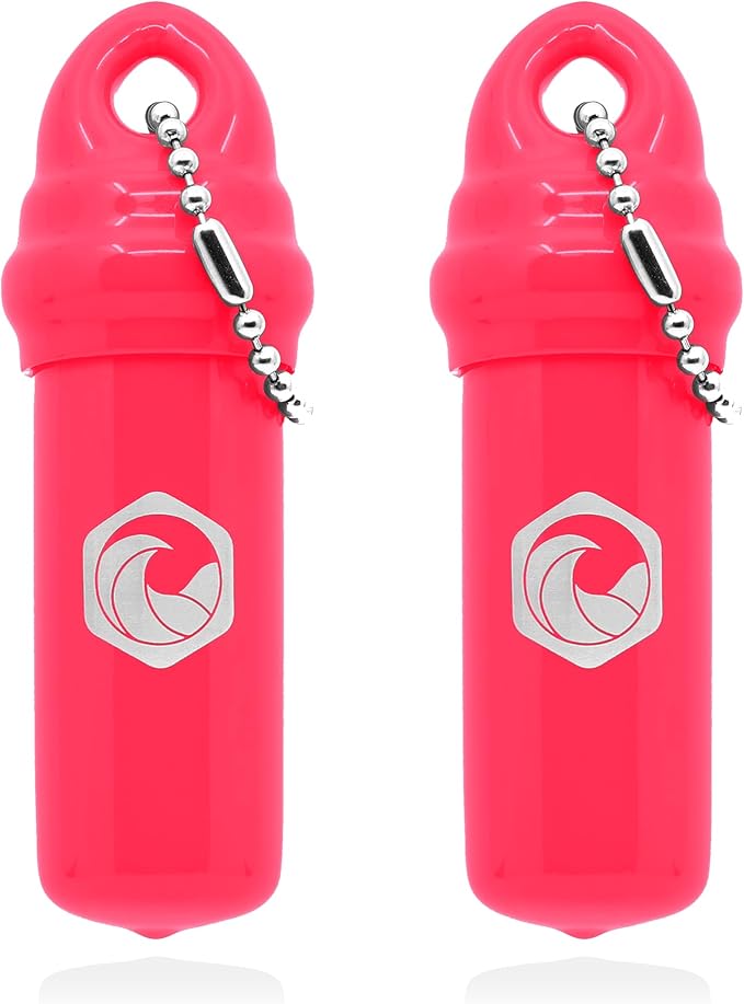 Floating Keychain (2 pack) with Waterproof Safety Container Boat Key Float - Pontoon, Fishing Accessories key holder