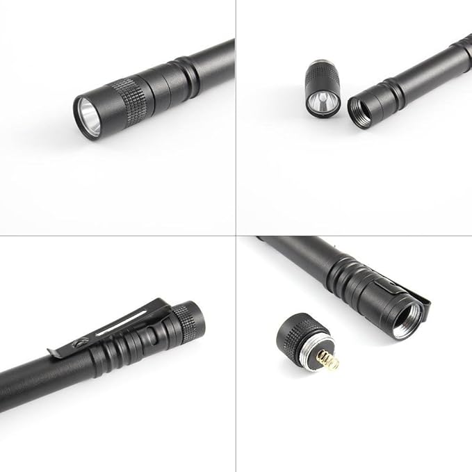 Pen Light, LED Pocket Pen Flashlight, 5 Pcs Small Mini Flashlight with Clip, 3 Modes for Camping, Outdoor, Emergency