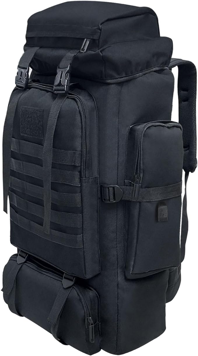 80L 100 Liters Camping Hiking Military Tactical Backpack,Water Resistant Large Travel Daypacks Outdoor MOLLE Rucksack