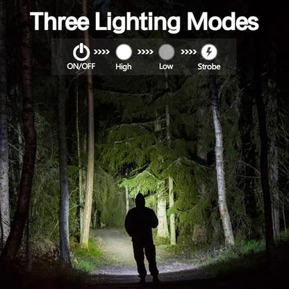 2 Pack Mini Flashlight 3 Modes - Small Flashlights LED High Lumens Pen Light with Clip, Zoomable, Portable Pocket Compact Torch for Camping, Emergency, Inspection