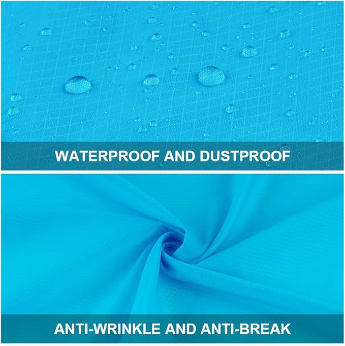 Picnic Blanket, Mini Pocket Beach Mat 78.8 x 82.7IN (5-7 People) Foldable, Lightweight Waterproof Sand Free, Foldable Thin Ground Sheet for Outdoor Camping Hiking Travel - with Hand Strap