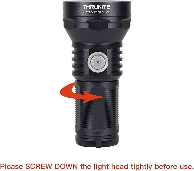 ThruNite Catapult Mini V2 LED Searchlight, 515 Meters Long Throw, High 1108 Lumens Rechargeable Flashlight for Law Enforcement, Search and Rescue, Emergency Signaling, EDC Use, Cool White