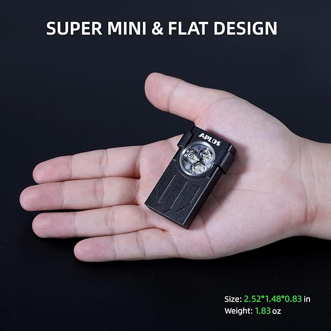 APLOS L01 1100 Lumens Rechargeable Mini EDC Flashlight, Magnetic Base & Clip, Bright Pocket Flashlight for Outdoor, Emergencies, Powered by Built-in Battery, Type-C Charging (Camouflage)