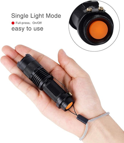 KunHe 6 Pack Small Mini Single Mode Led Handheld Flashlights Aa Battery 1 Mode Flashlight Powerful