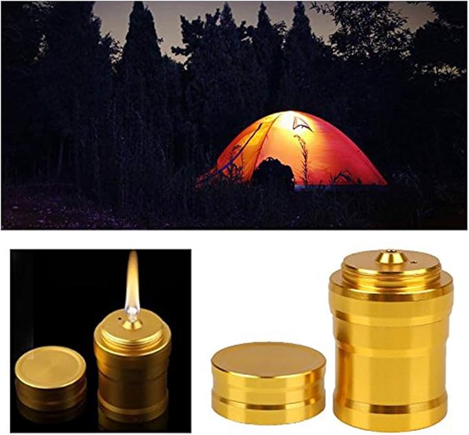 1 Pcs Portable Mini Alcohol Burner Lamp Case Aluminum Alloy Alcohol Stove for Outdoor Camping Picnic Lab Equipment Heating Tool