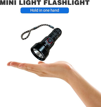 Mini Flashlights High Lumens Rechargeable, Super Bright Flashlight, Mini Flashlights for EDC Carry, Tactical Flashlight Waterproof Handheld Flash Light LED Flashlight for Emergencies, Camping, Hiking
