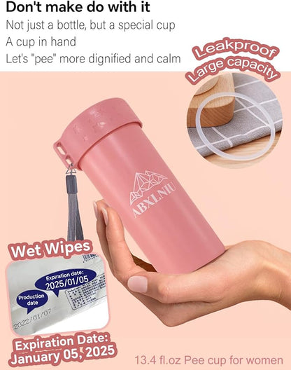 Female Urination Device with Cup, Female Urinals Portable Pee Funnel for Women - Standing Up to Pee Anywhere, Womens Pee Funnel Camping/Hiking Gear Gifts for Women