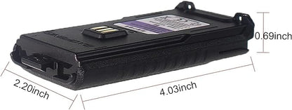 BAOFENG 2 Pack UV-5RM Battery 2500mAh Enlarge Capacity for UV-5RH Two Way Radio USB-C Charging 7.4V BL-5RH Li-ion Battery Replacement GM-5RH Walkie Talkie Accessories