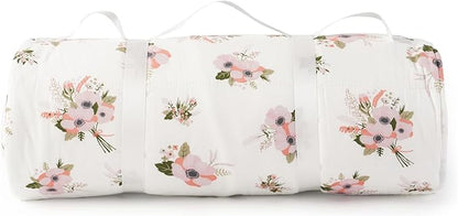 Bunnikins & Clover Toddler Nap Mat with Removable Pillow, Nap Mats for Preschool, Easy Clean Toddler Nap Pad for Kindergarten, Kids Sleeping Bag for Travel Camping