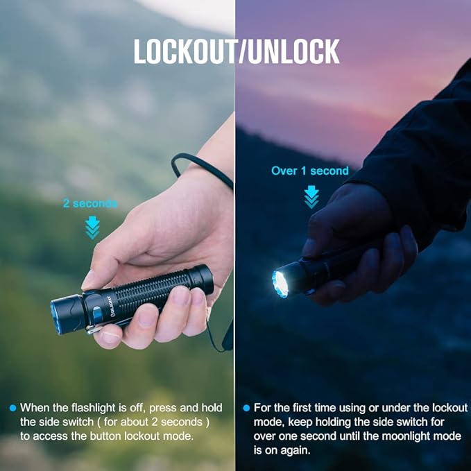 OLIGHT Warrior Mini2 1750 Lumens Rechargeable Tactical Flashlight with Dual Switch and Proximity Sensor, High Performance LED Flashlights for EDC, Outdoor, Camping and Emergency (Black)