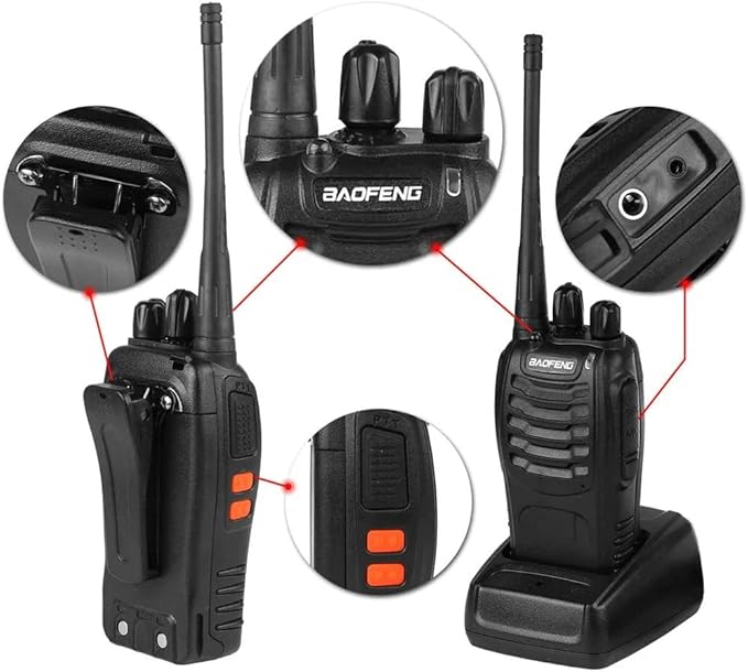 BAOFENG BF-888S Radio Handheld Two Way Radio UHF Portable Walkie Talkies for Adults, Hiking Biking Camping (2 Pack)