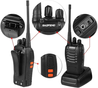 BAOFENG BF-888S Radio Handheld Two Way Radio UHF Portable Walkie Talkies for Adults, Hiking Biking Camping (2 Pack)