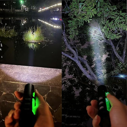 LED Flashlight high Lumen Rechargeable-Compact and Bright, with 3 Modes, Zoom-Waterproof Strong Mini Flash for Outdoor Camping, Walking, Emergency (2 Pieces)