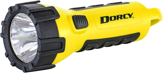 Dorcy 55 Lumen Floating Water Resistant LED Flashlight with Carabineer Clip, Yellow (41-2510)