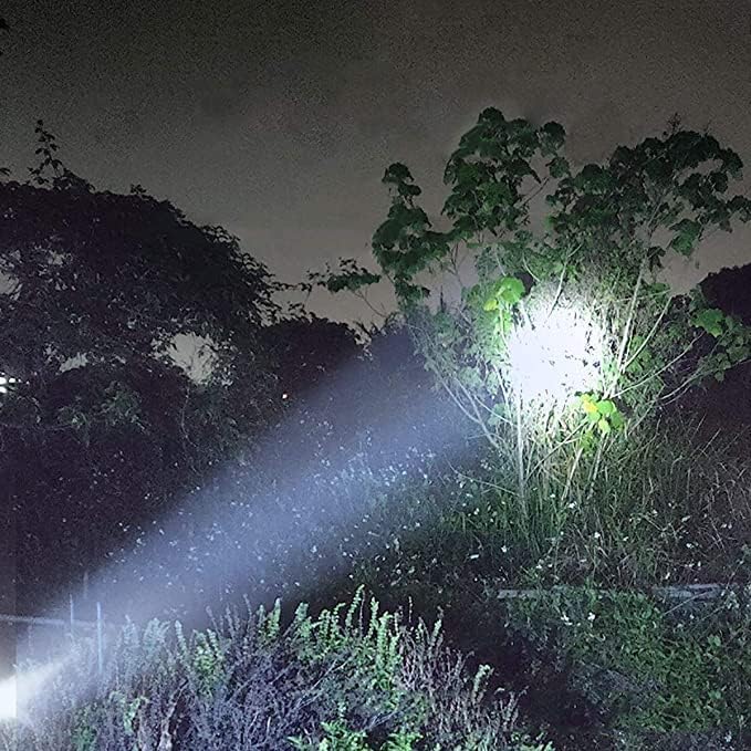4pcs Solar/Rechargeable Multi Function 1000 Lumens LED Flashlight, with Emergency Strobe Light and 1200 Mah Battery, Emergency Power Supply and USB Charging Cable, Fast Charging