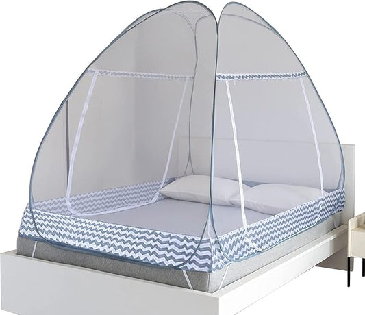 Mosquito Net Pop Up Ten,Folding Netting Bed Tent,Portable Mosquito Netting with Bottom,Bug Net,Canopy Outdoor,Camping Tent,Insect Screen,Ultralight,Folding Design,L79 x W71 x H59 inch
