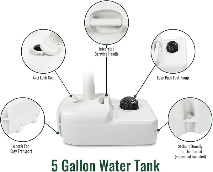 Hike Crew Outdoor Portable Sink with 6.3 GAL (24L) Waste Tank