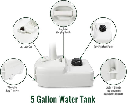 Hike Crew Outdoor Portable Sink with 6.3 GAL (24L) Waste Tank