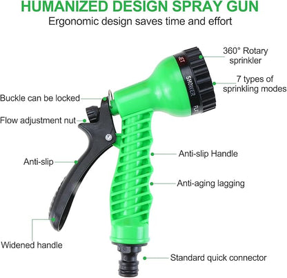 Finderomend Portable Shower for Camping with 7 Spray Modes, 1.3 Gallon Hand Press Camping Shower with Removable Hose and Shower Head,5L