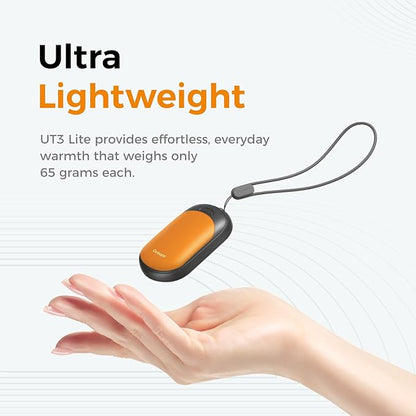 OCOOPA 2in1 Magnetic Rechargeable Hand Warmers, Electric Pocket-Sized Handwarmers, Light Sleek Stylish, UL Certified, 3 Heat Settings, Electronic Gifts for Men, Women Purse Must Haves, UT3 Lite