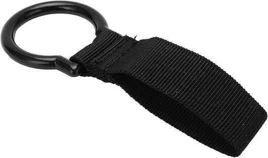 Flashlight Holder Nylon Flashlight Metal Ring Support Detachable Outdoor Torch Ring Holder Be Connected to the Vest All Molle Systems and Belts to Use for Camping