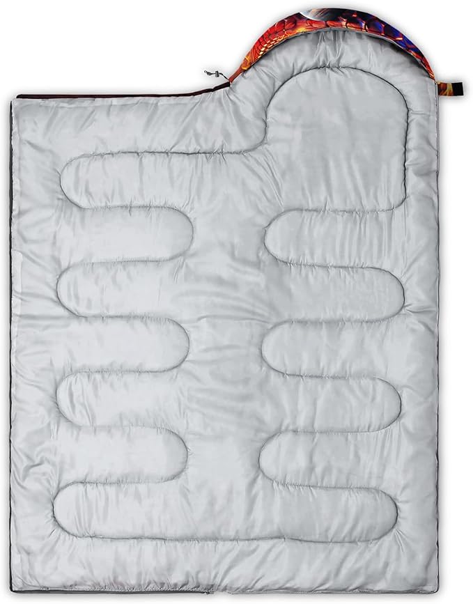 AILONEN Boys Sports Camping Sleeping Bags,Lightweight & Waterproof,3 Season Warm & Cool Weather,Black Player Basketball Sleeping Bags for Kids Adults,Travelling,Outdoors