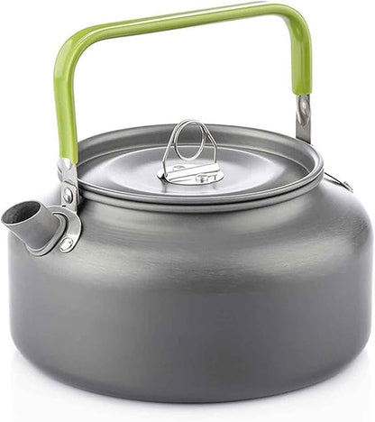 Lixada Camping Kettle 0.8L/1.2L/1.6L for Boiling Water, Coffee Pot Tea Kettle Aluminum Alloy Teapot with Silicon Handle Carry Bag for Hiking Outdoor Picnic
