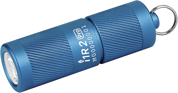 OLIGHT I1R 2 Pro Eos 180 Lumens EDC Rechargeable Keychain Flashlight, Powered by Built-in Rechargeable Battery with Type-C USB Cable, Slim Mini Handheld Light for Everyday Carry(Lake Blue)