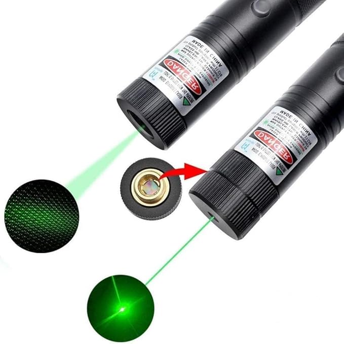 Long-Range Green Light Flashlight, (Built-in USB Charging), Starry Sky, Pattern, Presentation and Outdoor