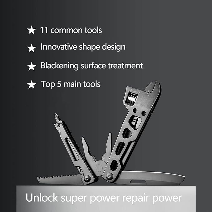 Multi-Function Tool, 11 In 1 Multi-Function Wrench Folding Tool, Pocket Multi-Function Pliers, Durable Stainless Steel Outdoor Tool, Suitable For Outdoor And Camping