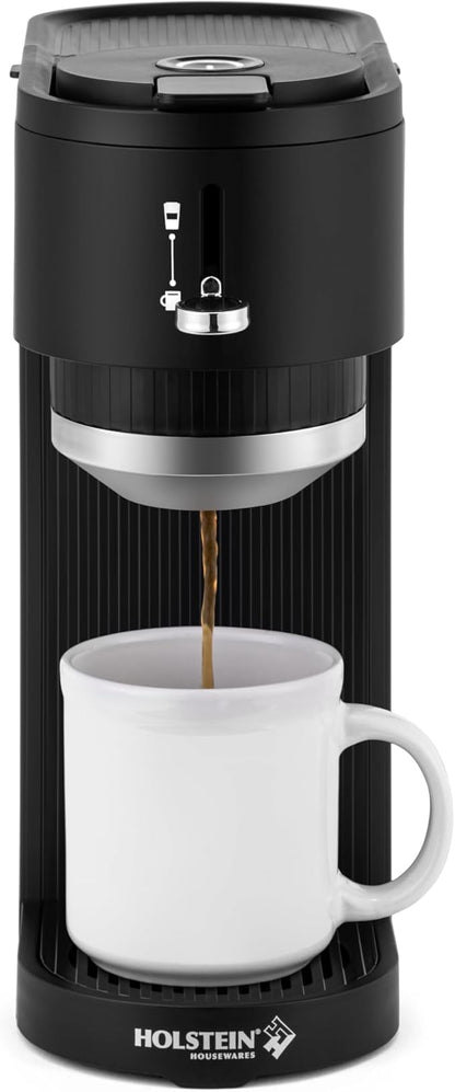 Holstein Housewares Coffee Maker Machines (Black, 1 Cup)