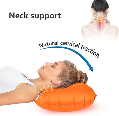 SJC Inflatable Camping Pillow – Ultralight Compact Neck Pillow for Camping Backpacking and Travel Ergonomic Lumbar Support for Sleeping